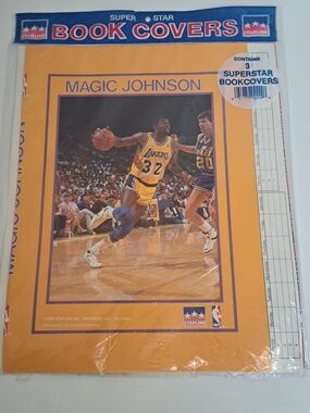 1988 Vintage Super Star 3 Book Covers Michael Jordan, Magic Johnson & LA Lakers